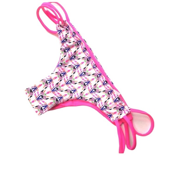 KHONGBOON Two Piece Swimsuit Nylon Spandex Bikini Top & Bottom Pink Extra Small - Picture 3 of 5